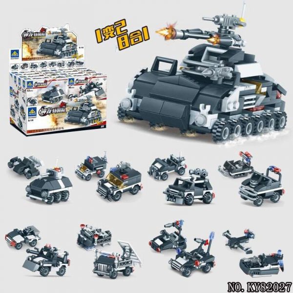 KAZI / GBL / BOZHI KY82027-8 Shenlong Special Police Force: 90-type water and land dual-use light armored combat vehicles 0