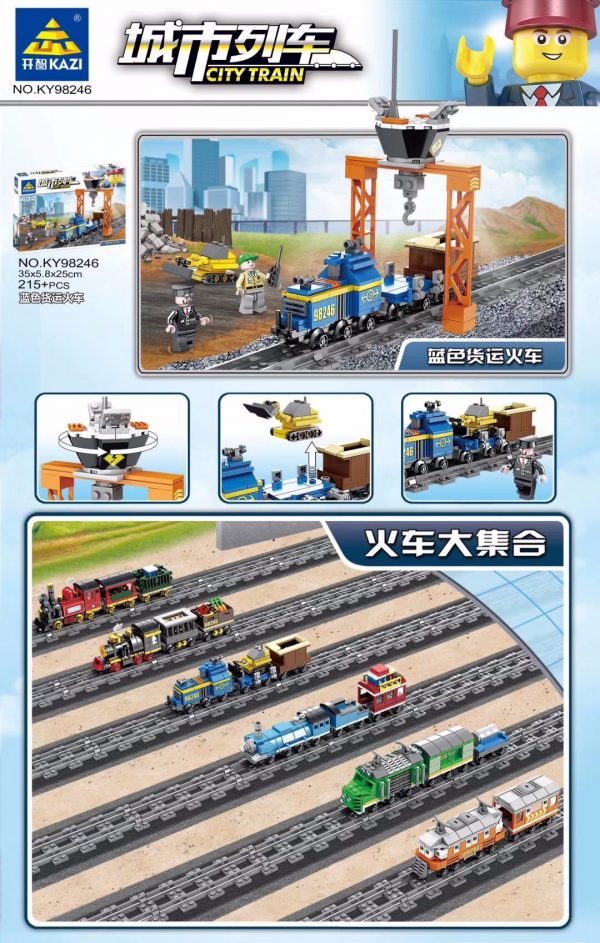 KAZI / GBL / BOZHI KY98246 City Train: Blue Freight Train (Small) 0