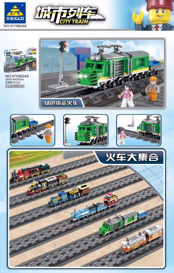 KAZI / GBL / BOZHI KY98248 City Trains: Green Freight Trains (Small) 0