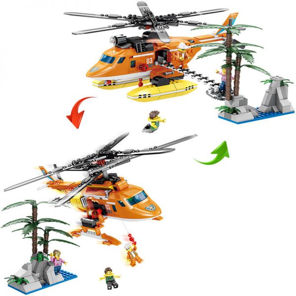 KAZI / GBL / BOZHI KY80524 Fire and rescue: six-wing air rescue helicopter, double-rotor direct lift rescue aircraft 1 change 2 0