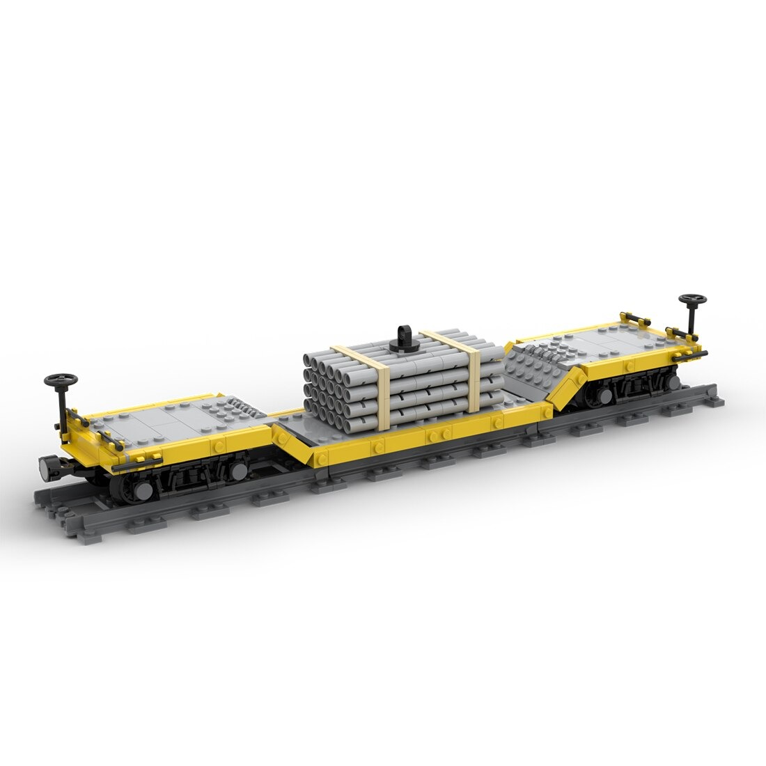 moc 46691 center drop train car model bu main 2 - KAZI Block