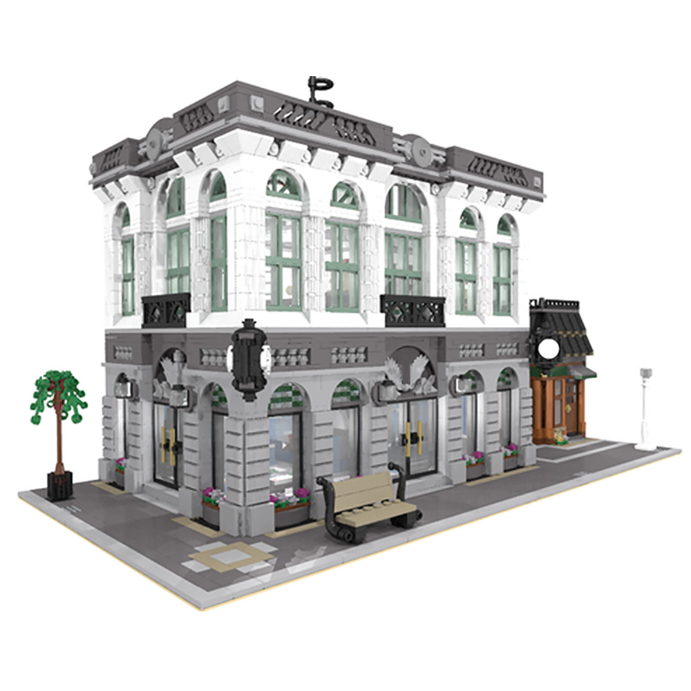 MOC 10811 Brick Bank with Coffee Shop 2 - KAZI Block