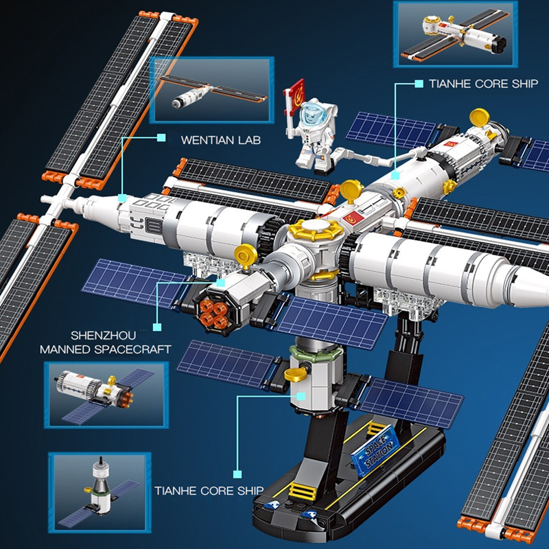JIESTAR 58006 Space Model Tiangong Space Station 2 - KAZI Block