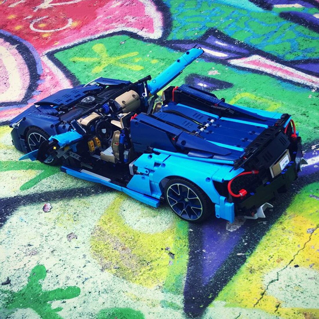 moc 16029 blue sports car model sci fi t main 3 - KAZI Block