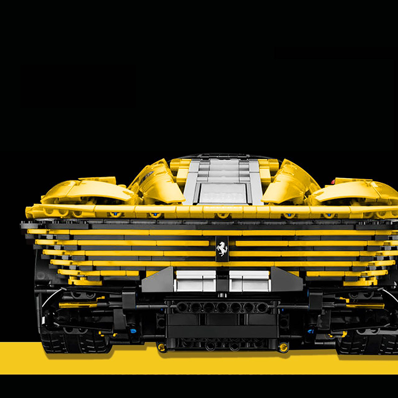 Custom 43143 Technic Yellow Ferrari Sports 1 - KAZI Block