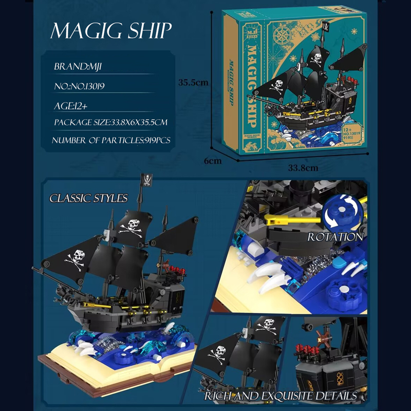 MJI 13019 Pirates Adyenture Ship Book 1 - KAZI Block