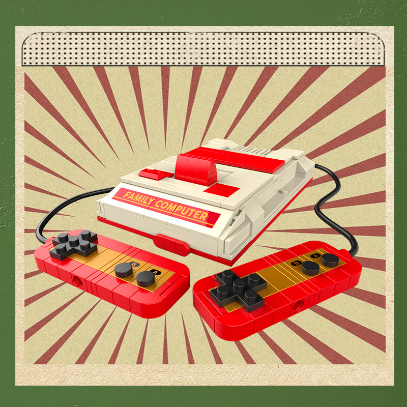 JAKI JK8213 Red White Game Console Retro - KAZI Block