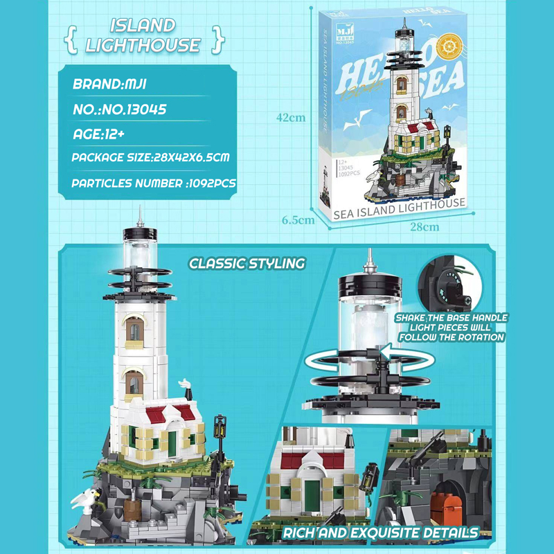 MJI 13045 Island Lighthouse Book 2 - KAZI Block