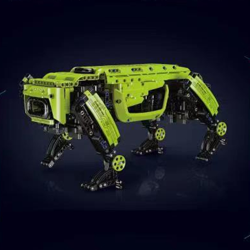 Mould King 15077 Power Motor Green Robot Dog 3 1 - KAZI Block
