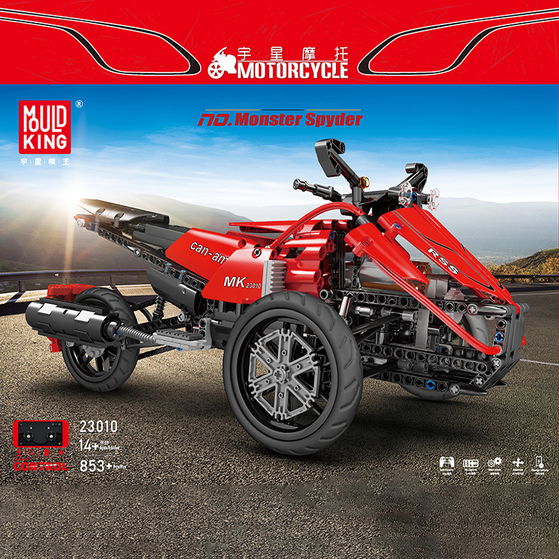 Mould King 23010 Monster Syder Motorcycle 4 1 - KAZI Block