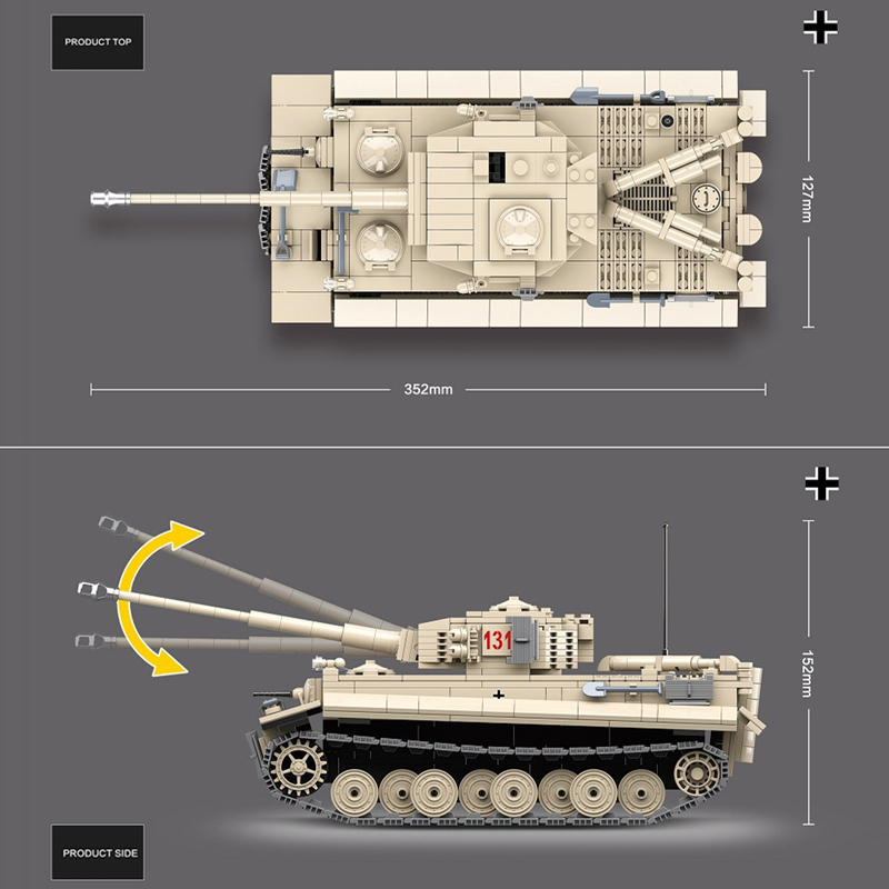 QUANGUAN 100061 Tiger 131 Tank 1 - KAZI Block