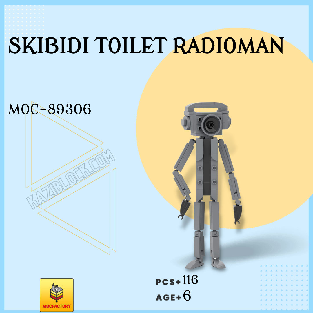 MOC Factory 89306 Skibidi Toilet Radioman Model Bricks