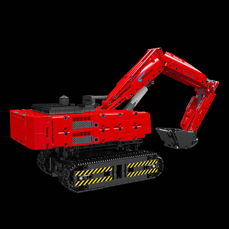 Mould King 15062 Motor Red Mechanical Digger 3 - KAZI Block