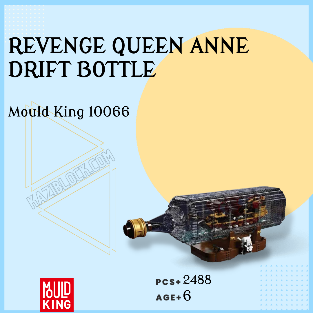 Blackbeard's Queen Anne's Revenge Pirate Ship in a Bottle