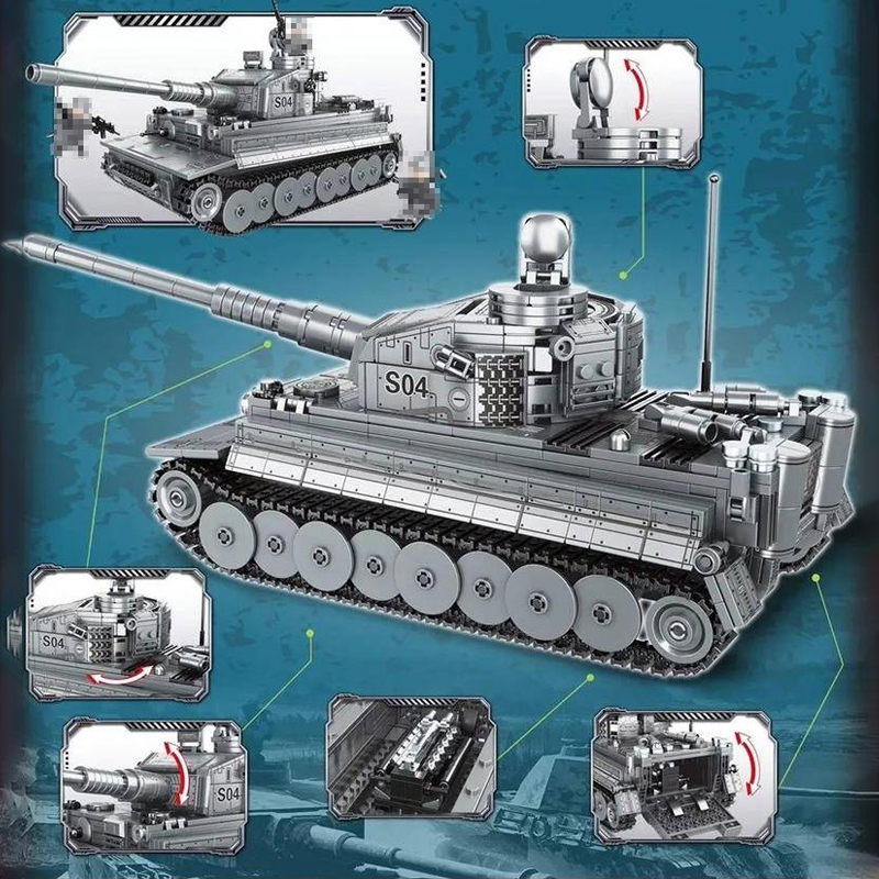 LWCK 90023 Flourishing Age Strengthen The Army Panzerkampfwagen Tiger Ausfuhrung E 3 - KAZI Block