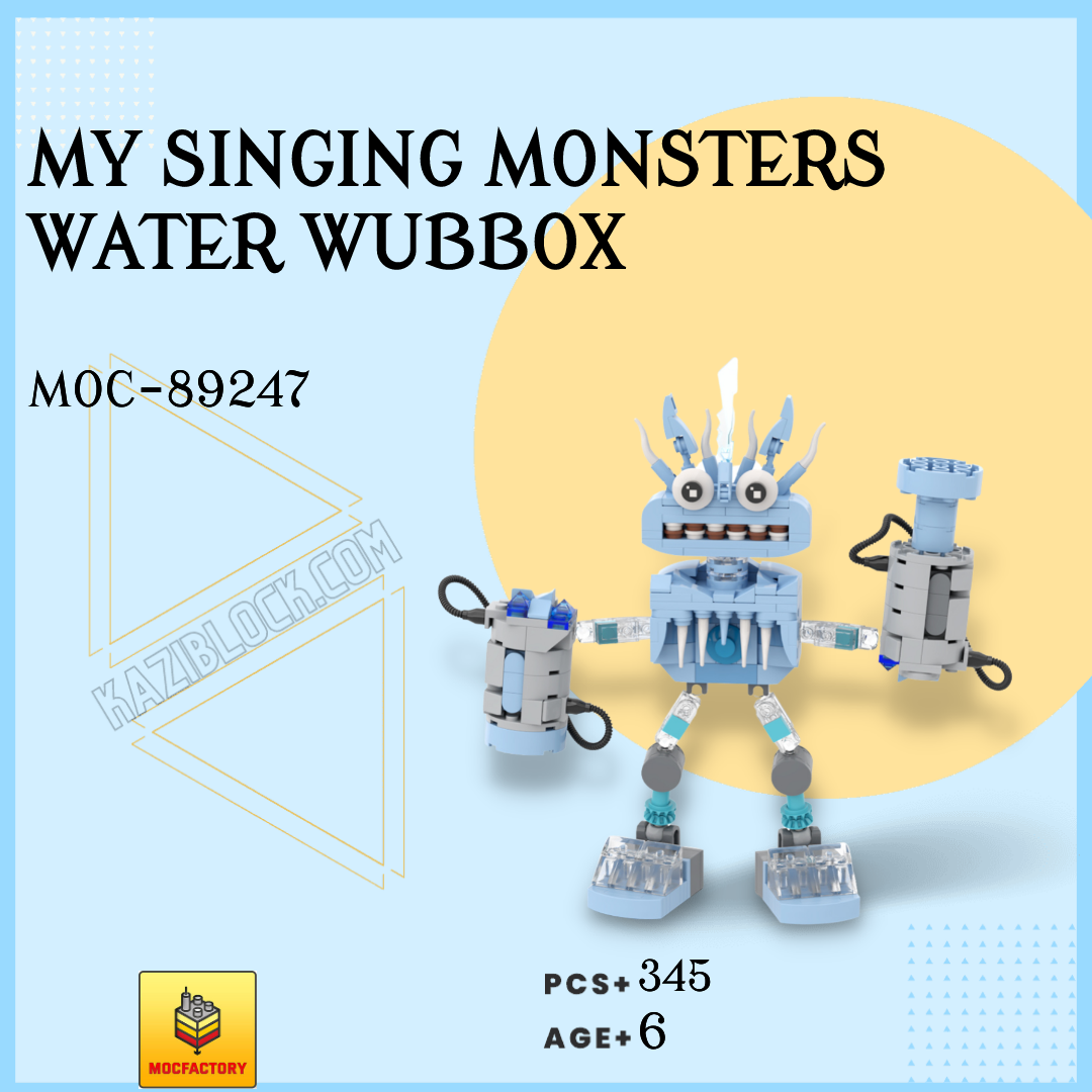 MOC Factory 89247 My Singing Monsters Water Wubbox with 345 Pieces