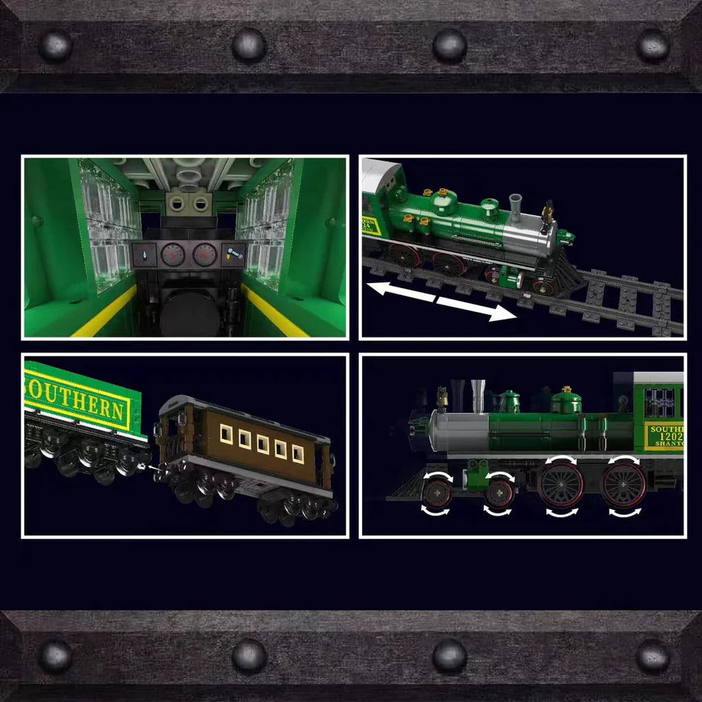 Mould King 12024 4 4 0 Steam Locomotive 4 - KAZI Block
