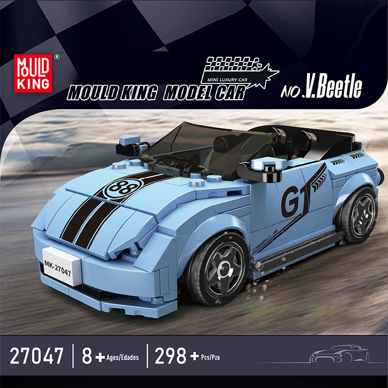 Mould King 27047 V.Beetle Speed Champions Racers Car 1 - KAZI Block
