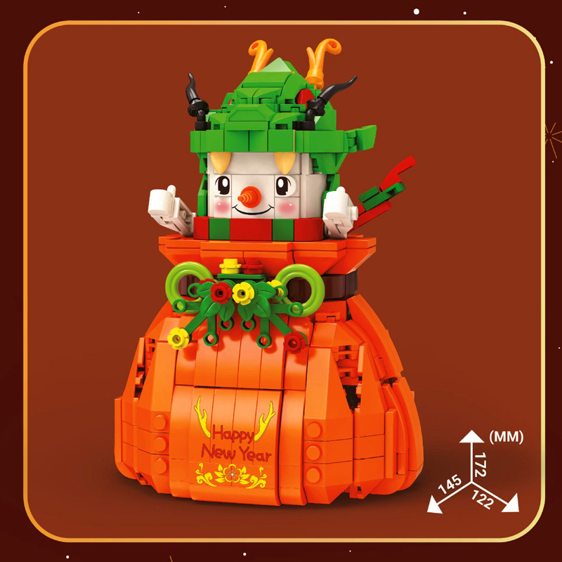 Kaido KD99011 Little Dragon Snowman Lucky Bag Christmas 4 - KAZI Block