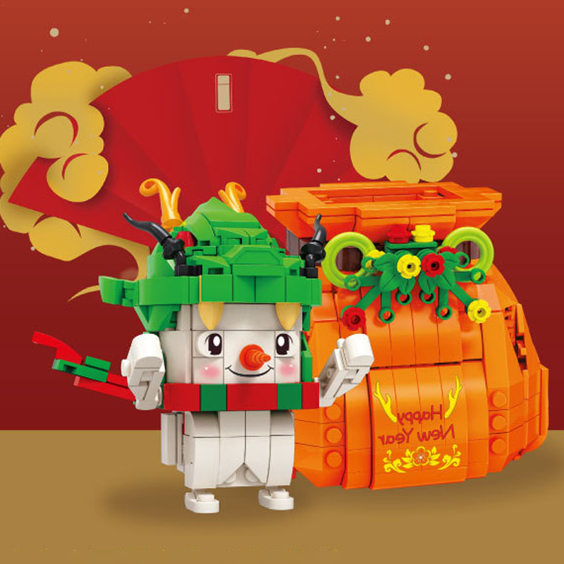 Kaido KD99011 Little Dragon Snowman Lucky Bag Christmas 5 - KAZI Block