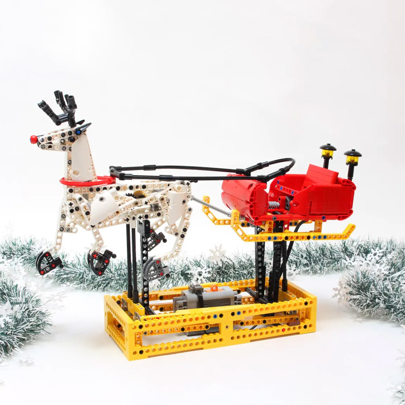 Mould King 10010 Christmas Santa Sleigh With Motor 6 - KAZI Block