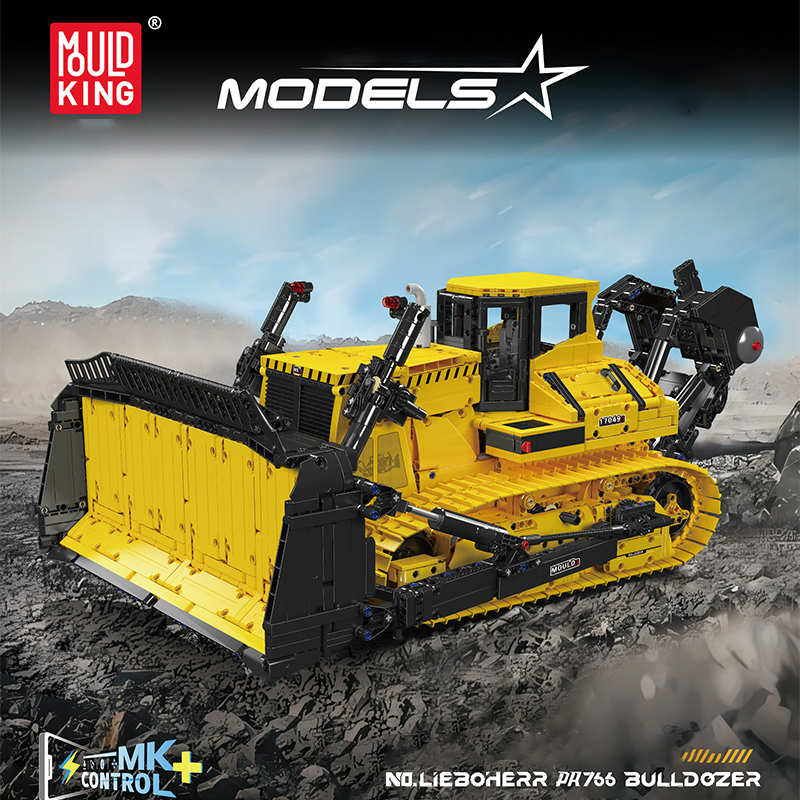 Mould King 17049 Liebherr PR766 Bulldozer With Motor 1 - KAZI Block