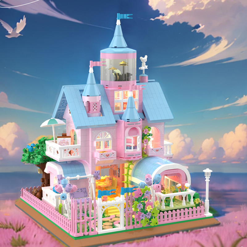 ZHEGAO 613002 Pink Castle 3 - KAZI Block