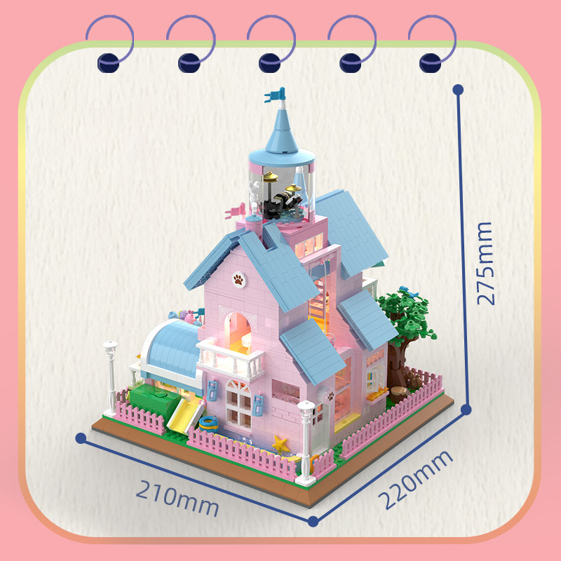 ZHEGAO 613002 Pink Castle 5 - KAZI Block