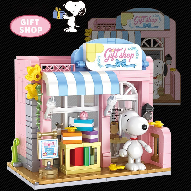 CACO S015 Peanuts Snoopy Gift Shop 1 - KAZI Block